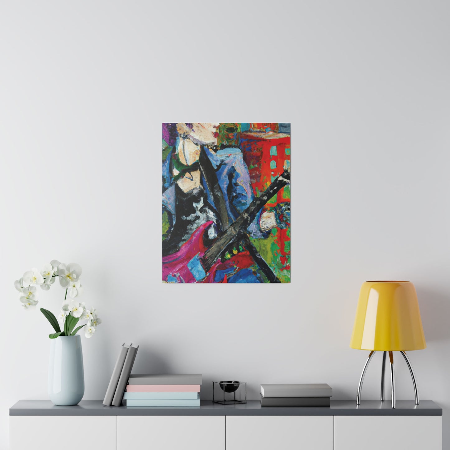 9194H - Rockstar Oil Painting Style Print | Poster | Home Decor | Wall Art | Music Art | Canvas