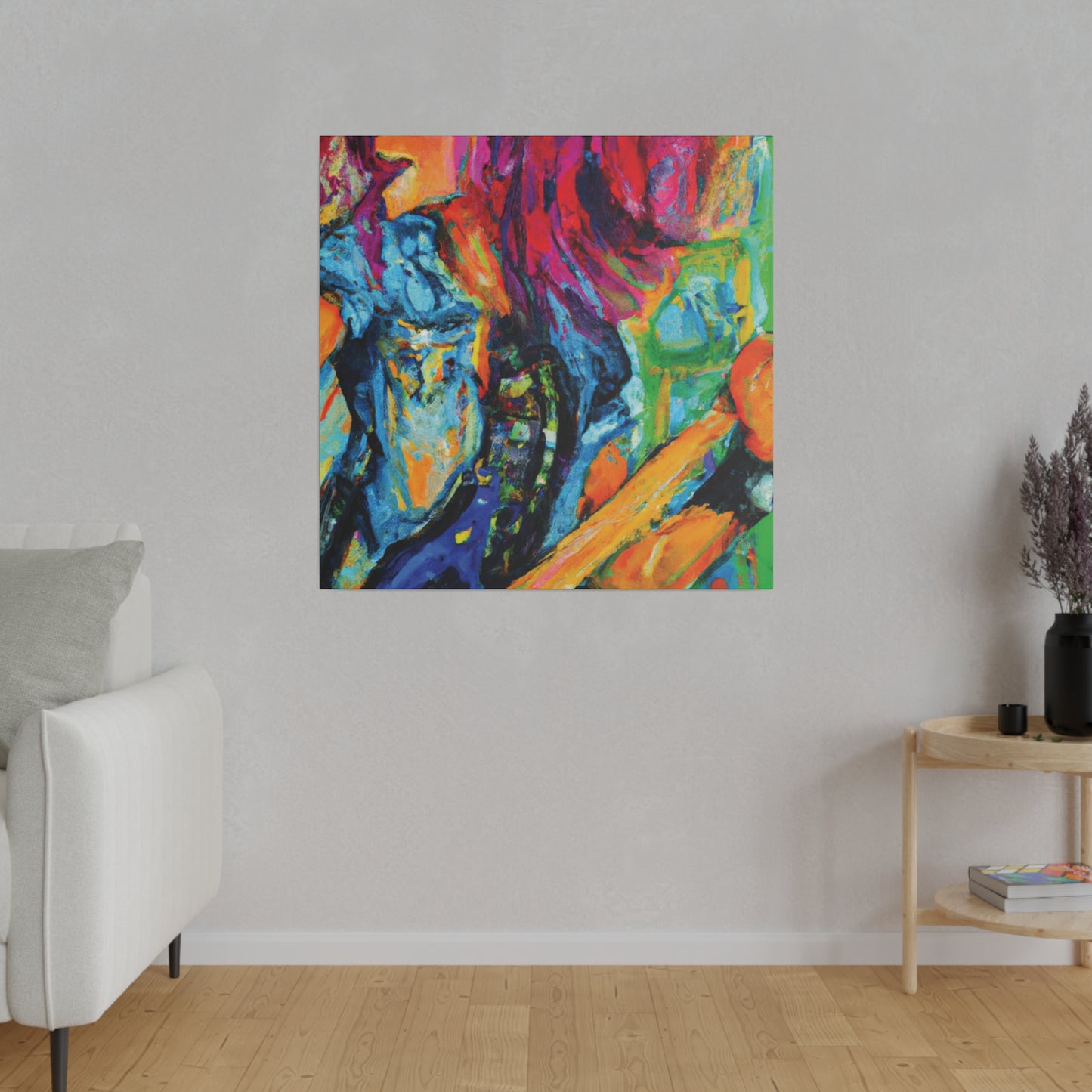 9483V - Rockstar Oil Painting Style Print | Poster | Home Decor | Wall Art | Music Art | Canvas