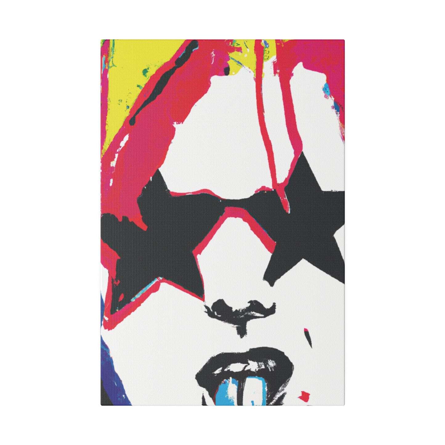 5681G - Rockstar Painting Print | Face | Abstract | Poster | Home Decor | Wall Art | Music Art | Canvas