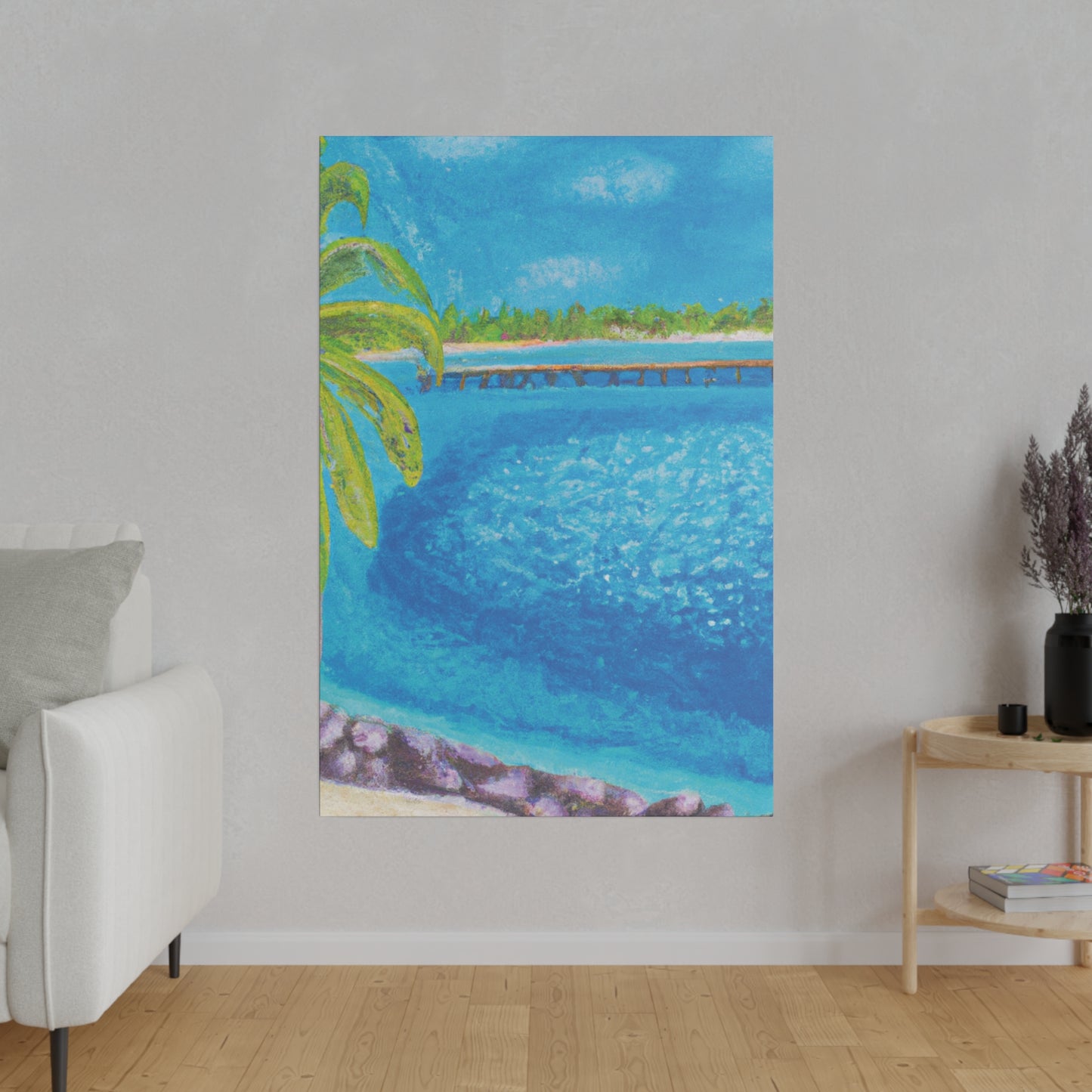 9462U - Bahamas Ocean Painting Print | Bahamas | Ocean | Beach | Poster | Home Decor | Wall Art | Canvas