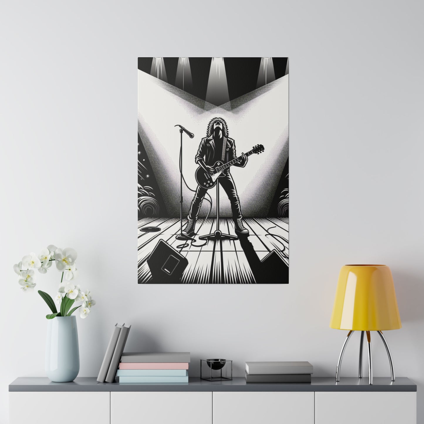 5472M - music art work, rockstar gifts, musician gift ideas, guitar art work, guitar artwork, guitar wall art canvas, playing guitar, decor