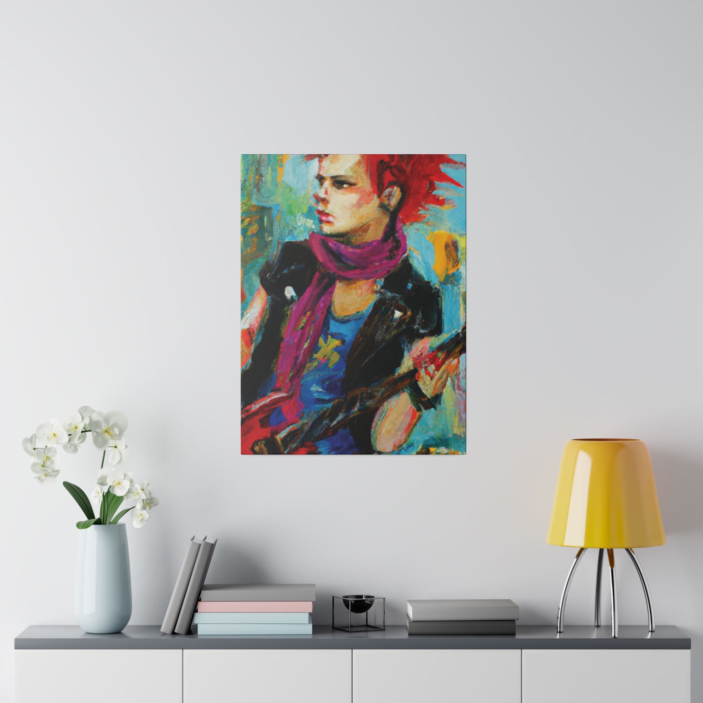 4638X - Rockstar Oil Painting Style Print | Poster | Home Decor | Wall Art | Music Art | Canvas