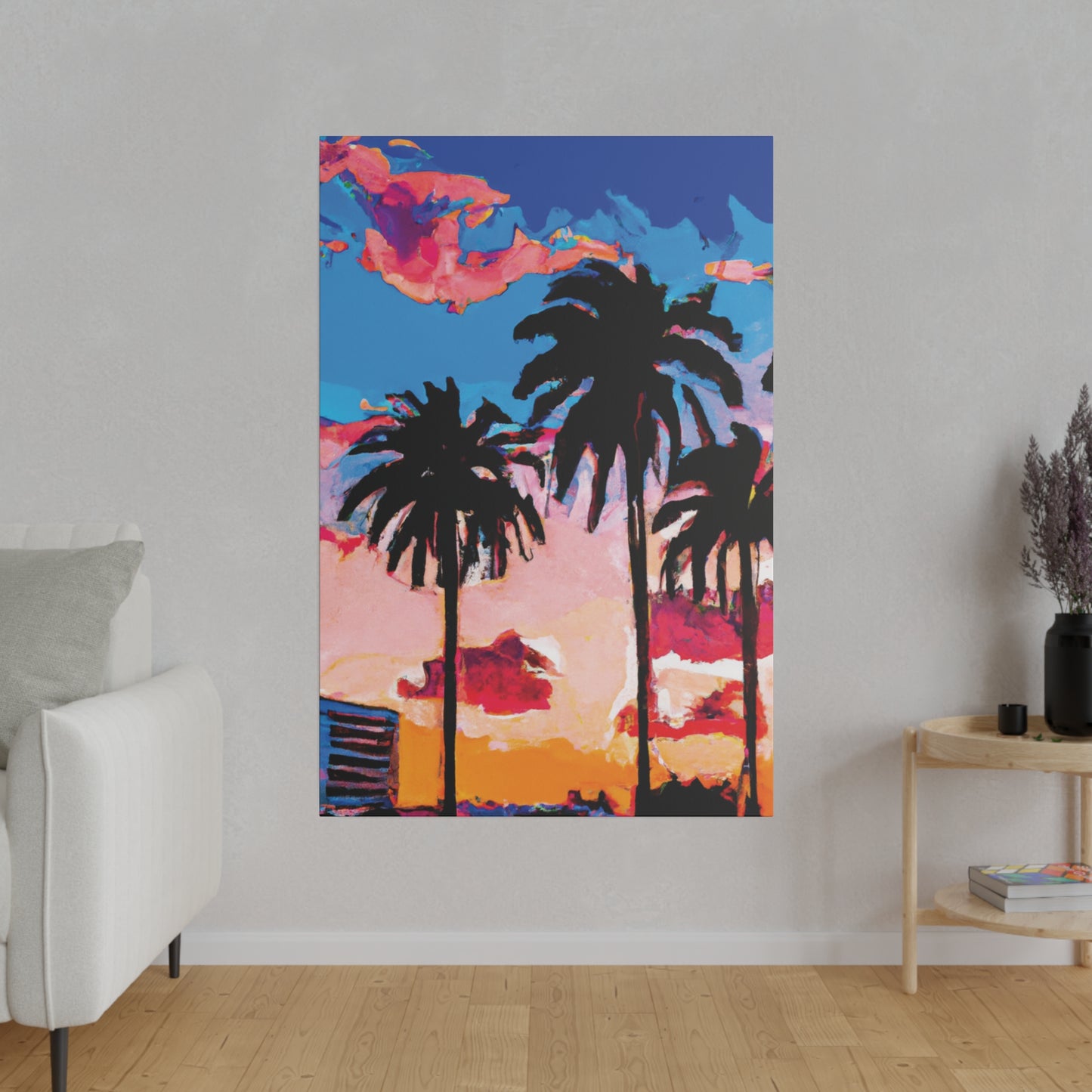 4347Z - Miami Beach Sunset Painting Print | Miami | Beach | Sunset | Poster | Home Decor | Wall Art | Canvas