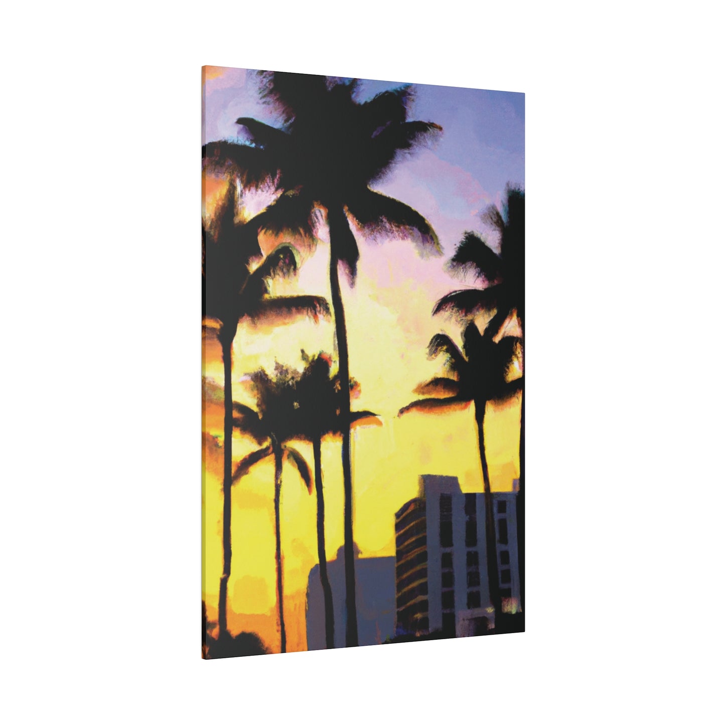 9691V - Miami Beach Sunset Painting Print | Miami | Beach | Sunset | Poster | Home Decor | Wall Art | Canvas