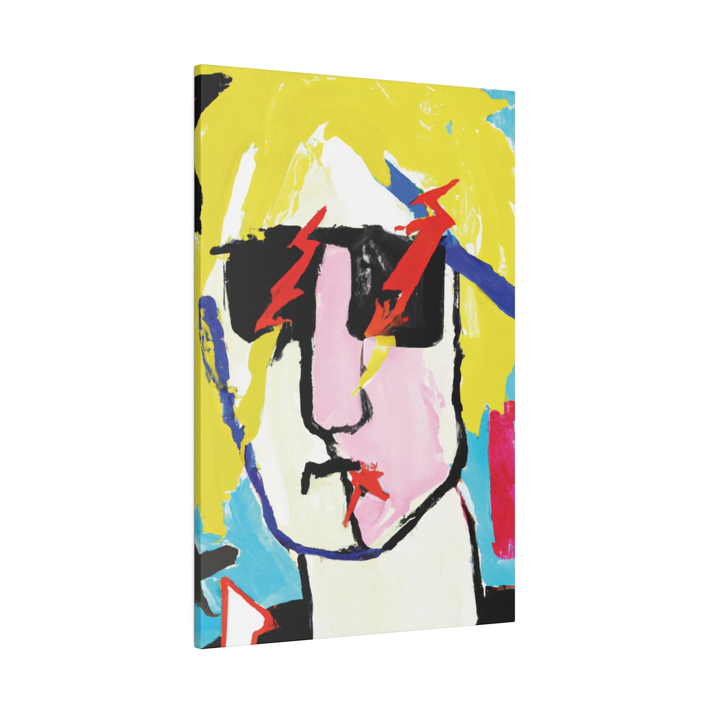 6067F - Rockstar Painting Print | Face | Abstract | Poster | Home Decor | Wall Art | Music Art | Canvas