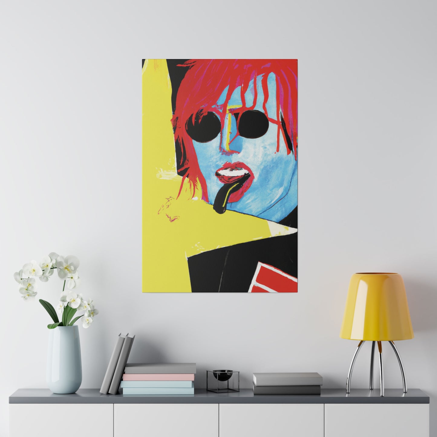 6227H - Rockstar Painting Print | Face | Abstract | Poster | Home Decor | Wall Art | Music Art | Canvas