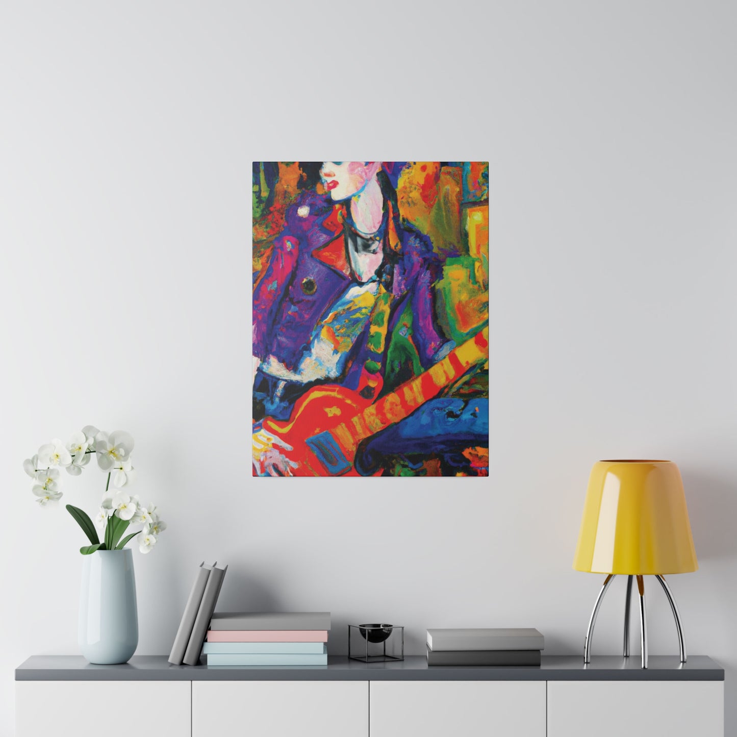 7368Q - Rockstar Oil Painting Style Print | Poster | Home Decor | Wall Art | Music Art | Canvas