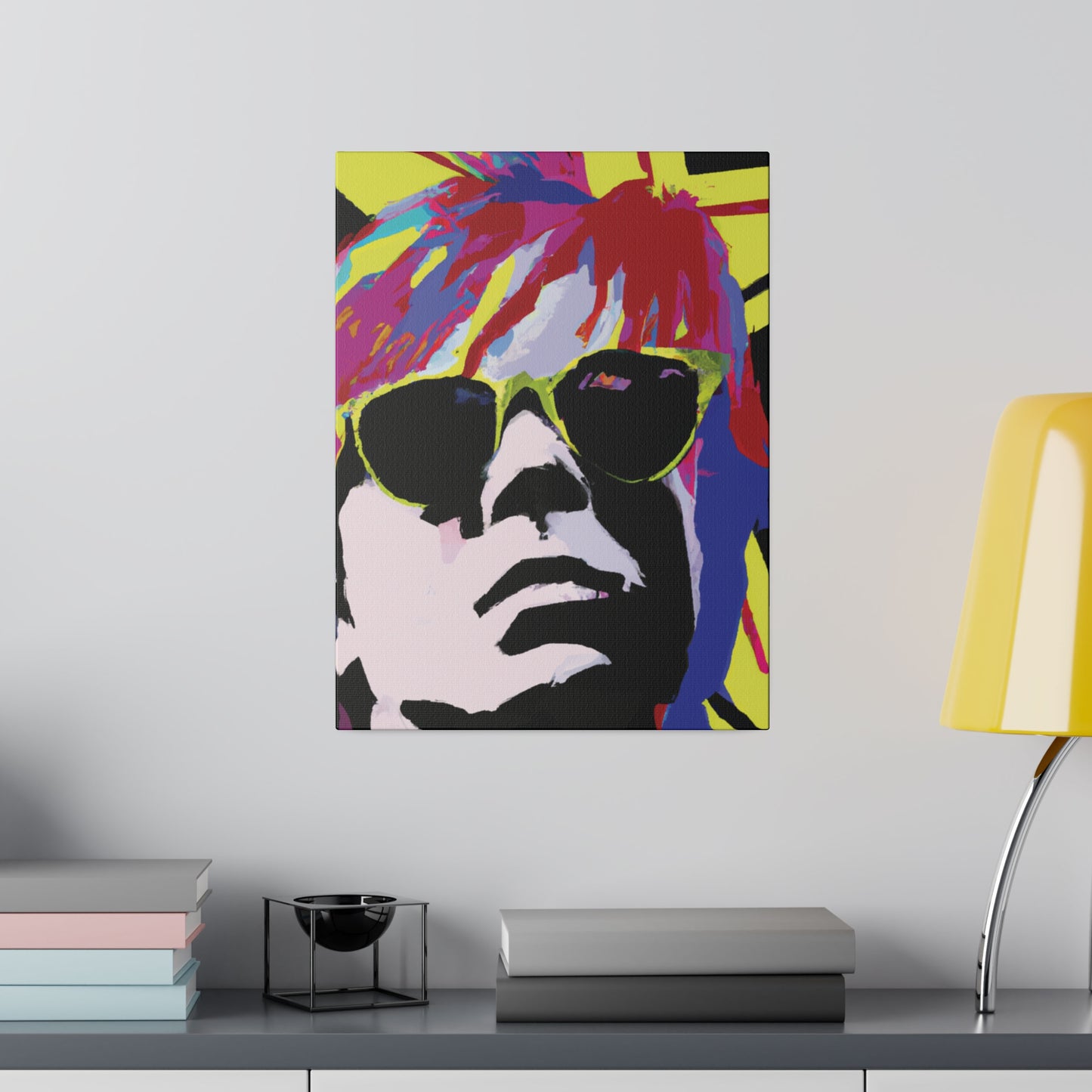 2184J - Rockstar Painting Print | Face | Abstract | Poster | Home Decor | Wall Art | Music Art | Canvas