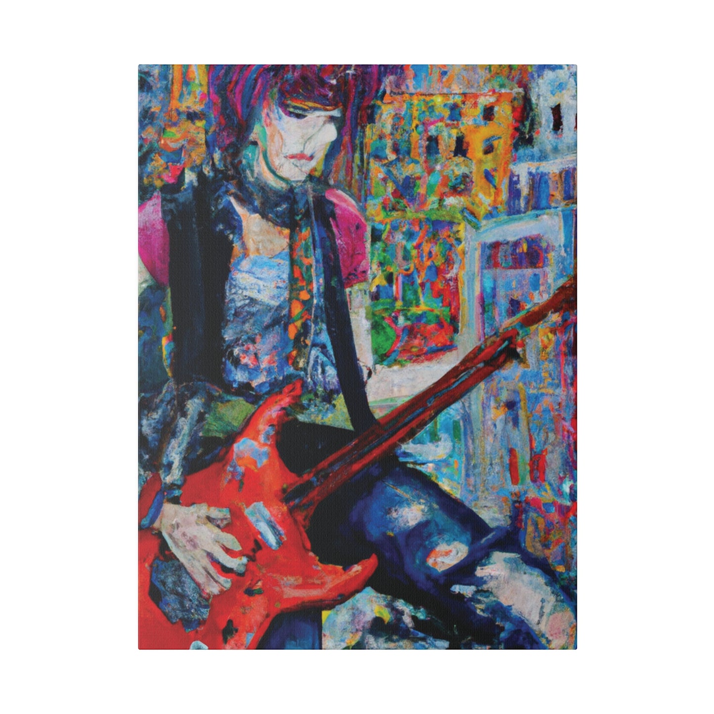 7661H - Rockstar Oil Painting Style Print | Poster | Home Decor | Wall Art | Music Art | Canvas