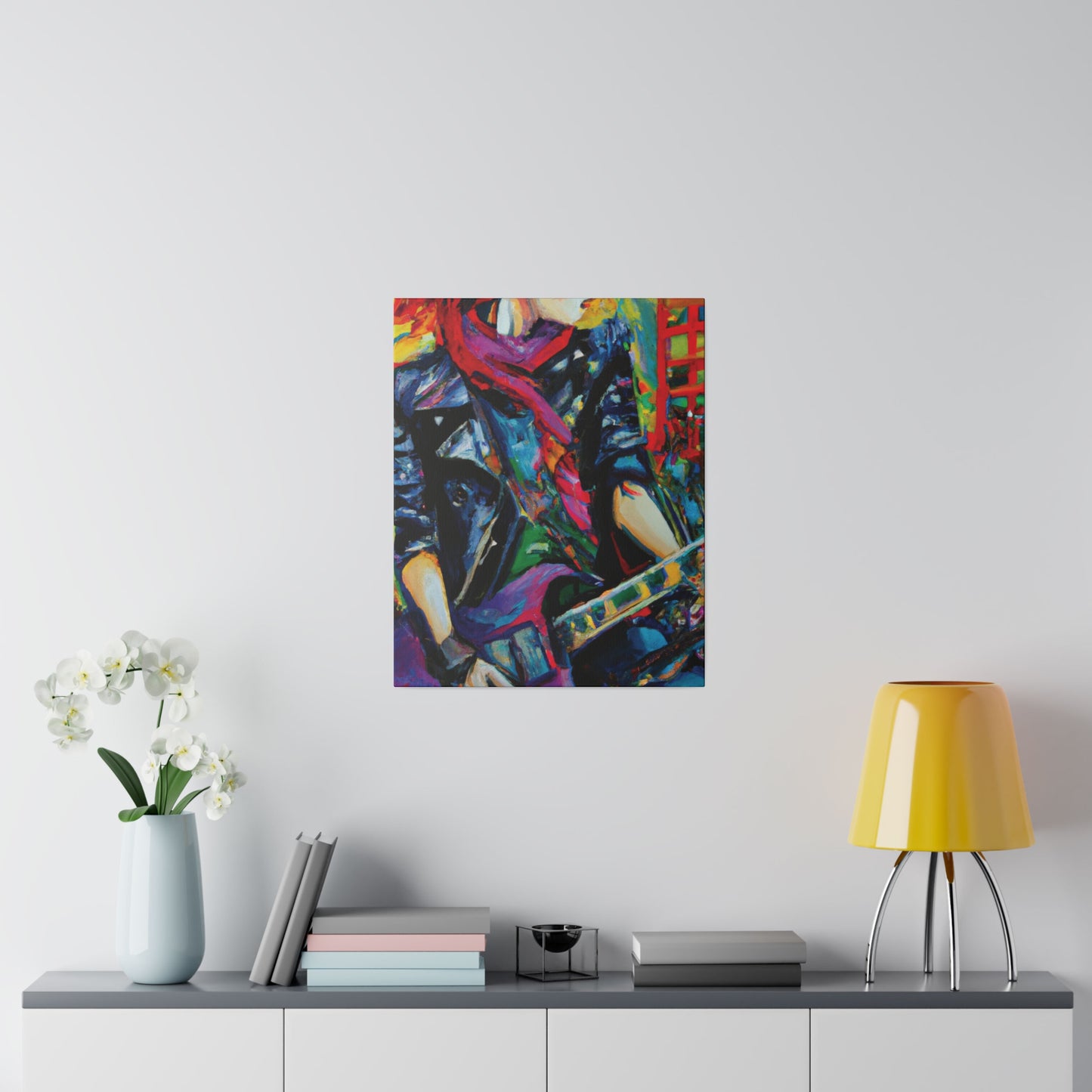 9413L - Rockstar Oil Painting Style Print | Poster | Home Decor | Wall Art | Music Art | Canvas