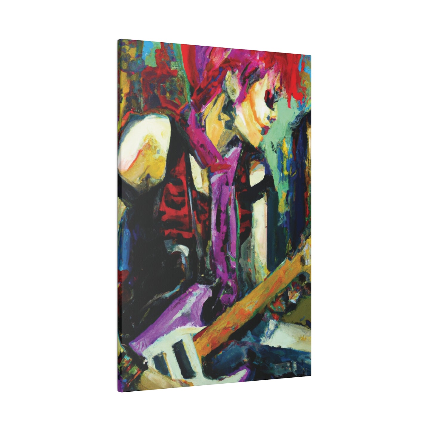 9704G - Rockstar Oil Painting Style Print | Poster | Home Decor | Wall Art | Music Art | Canvas