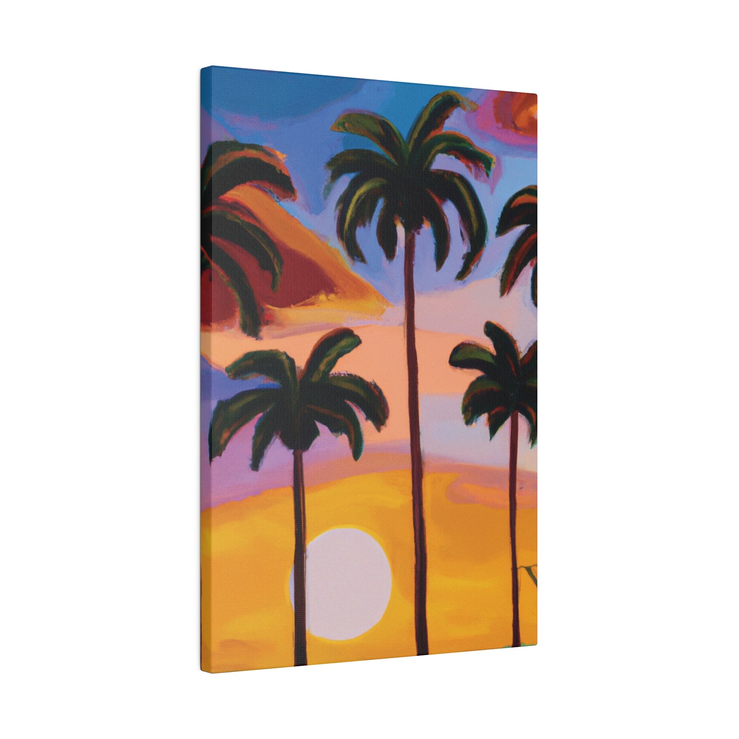 3282K - Miami Beach Sunset Painting Print | Miami | Beach | Sunset | Poster | Home Decor | Wall Art | Canvas