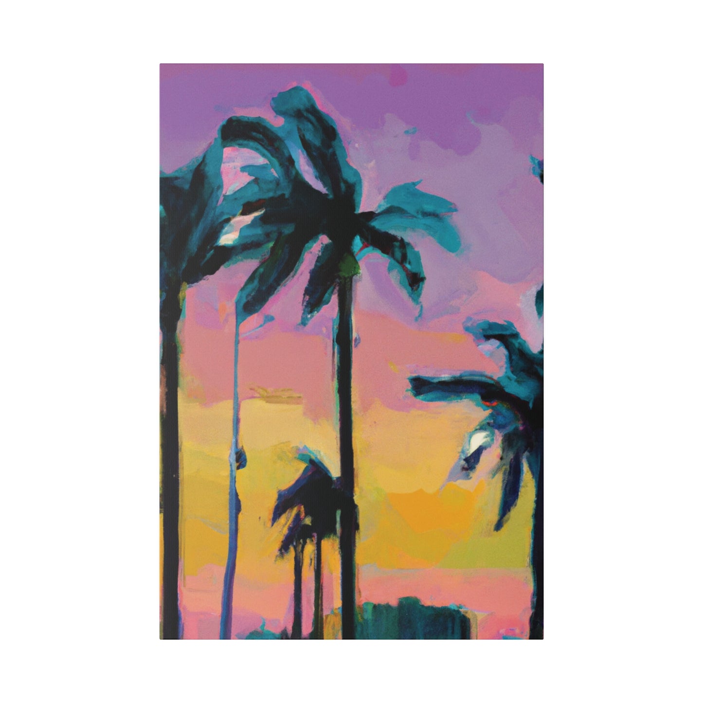 510K - Miami Beach Sunset Painting Print | Miami | Beach | Sunset | Poster | Home Decor | Wall Art | Canvas