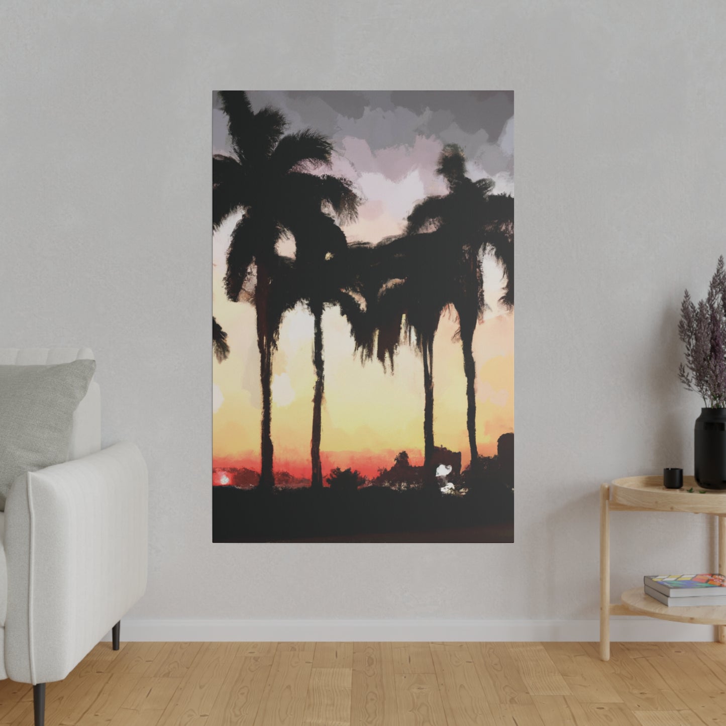 4763J - Miami Beach Sunset Painting Print | Miami | Beach | Sunset | Poster | Home Decor | Wall Art | Canvas