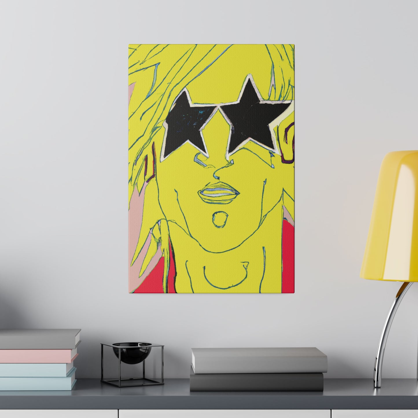 2035A - Rockstar Painting Print | Face | Abstract | Poster | Home Decor | Wall Art | Music Art | Canvas