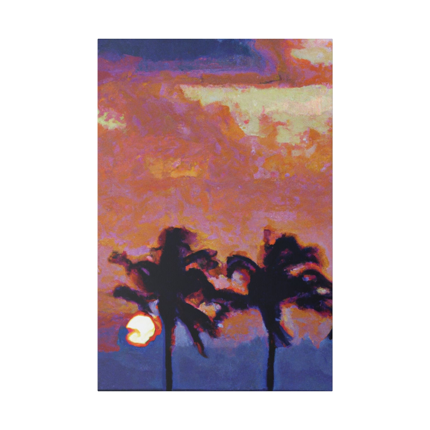 8235O - Miami Beach Sunset Painting Print | Miami | Beach | Sunset | Poster | Home Decor | Wall Art | Canvas