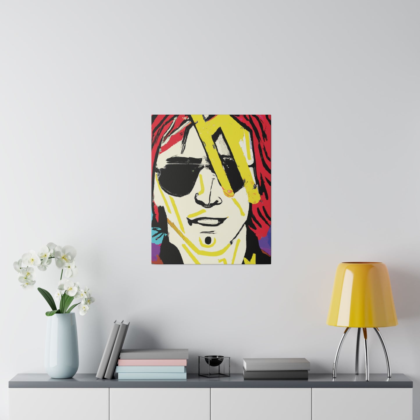 7106Z - Rockstar Painting Print | Face | Abstract | Poster | Home Decor | Wall Art | Music Art | Canvas