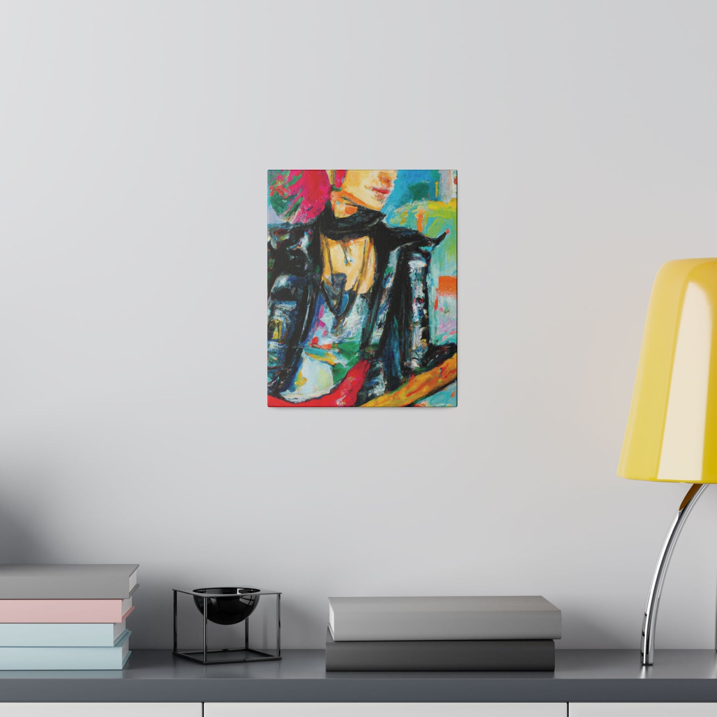 9554L - Rockstar Oil Painting Style Print | Poster | Home Decor | Wall Art | Music Art | Canvas