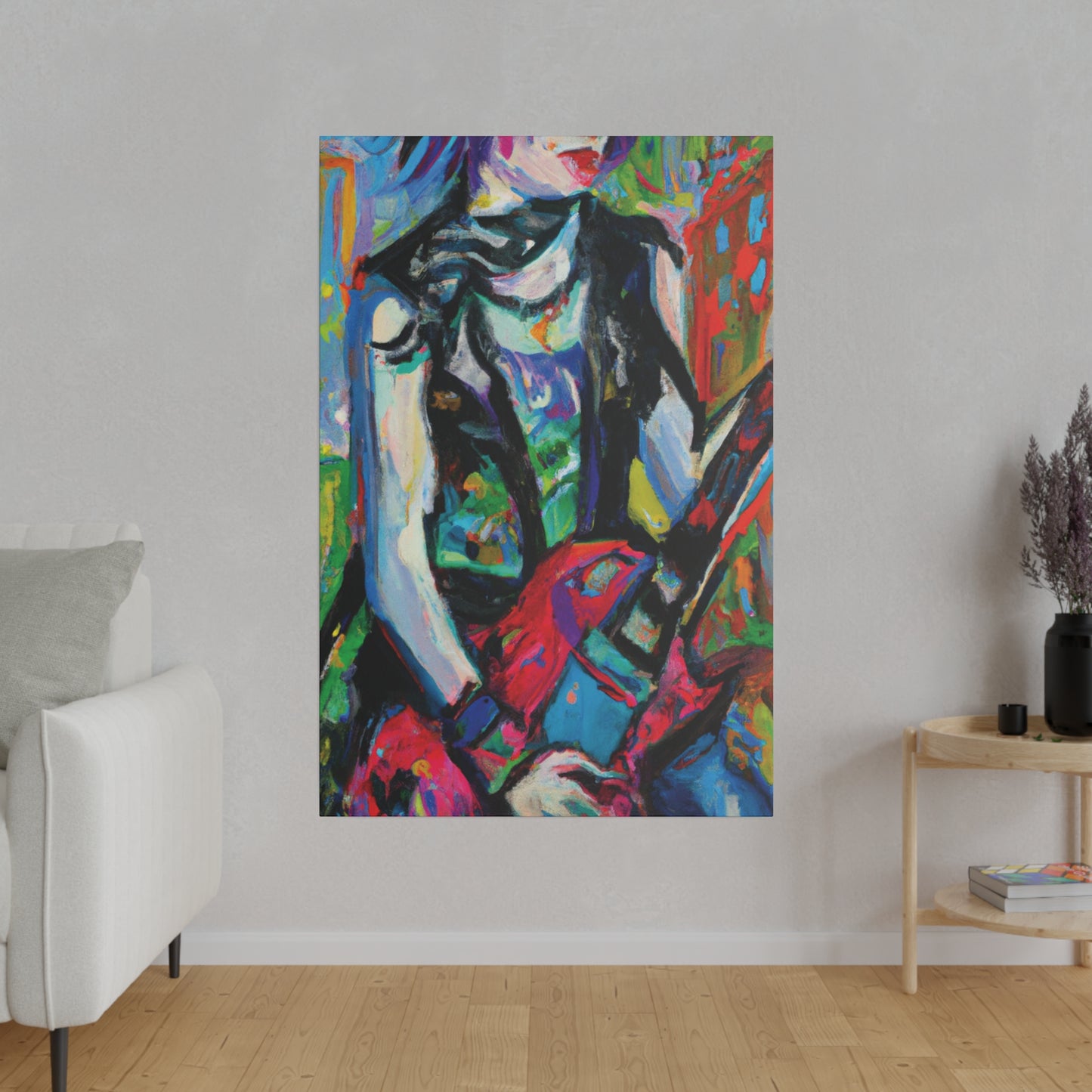 7129F - Rockstar Oil Painting Style Print | Poster | Home Decor | Wall Art | Music Art | Canvas