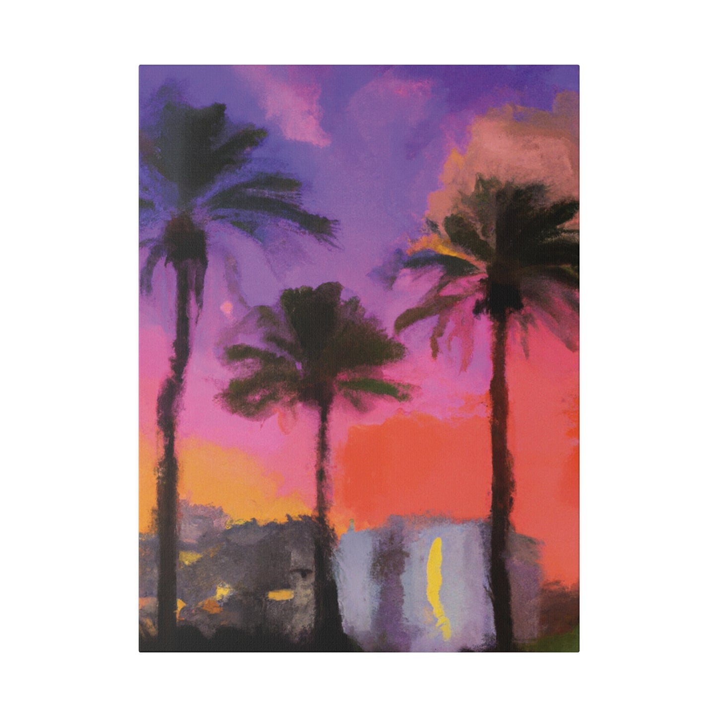 722V - Miami Beach Sunset Painting Print | Miami | Beach | Sunset | Poster | Home Decor | Wall Art | Canvas