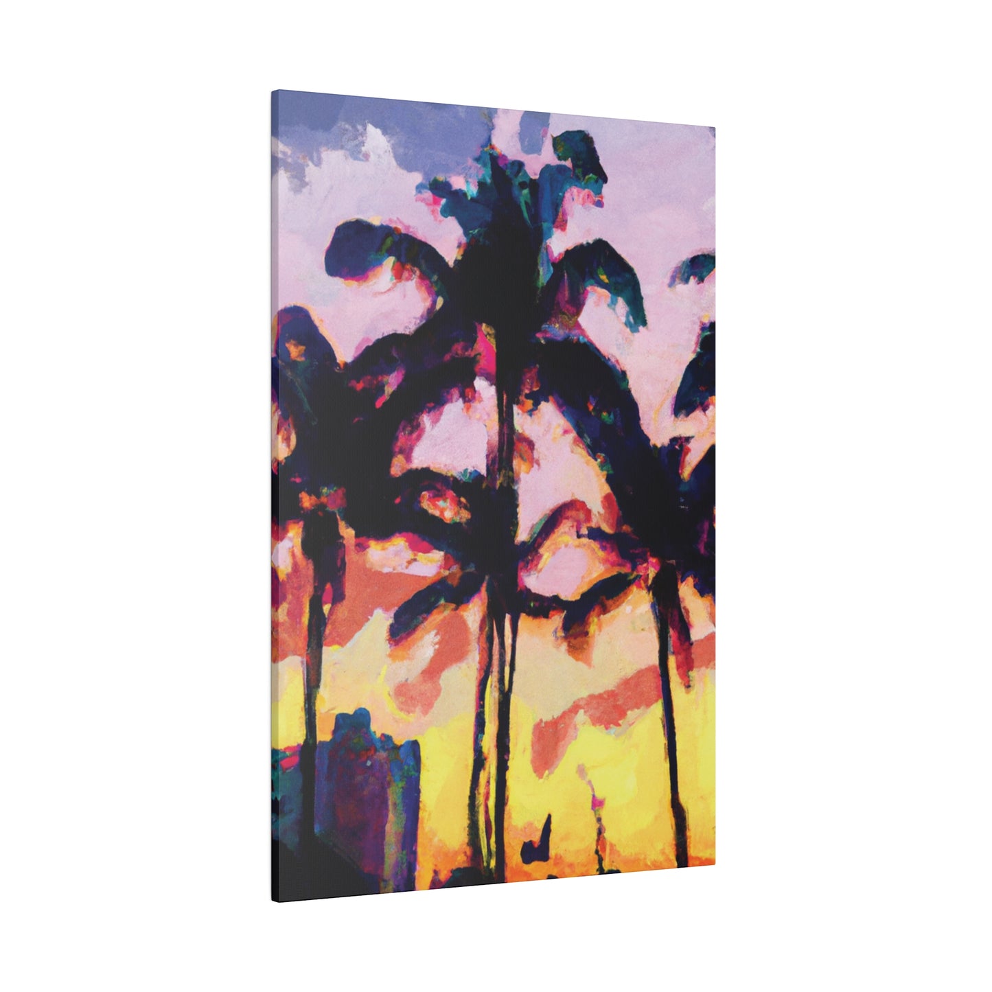 3398S - Miami Beach Sunset Painting Print | Miami | Beach | Sunset | Poster | Home Decor | Wall Art | Canvas