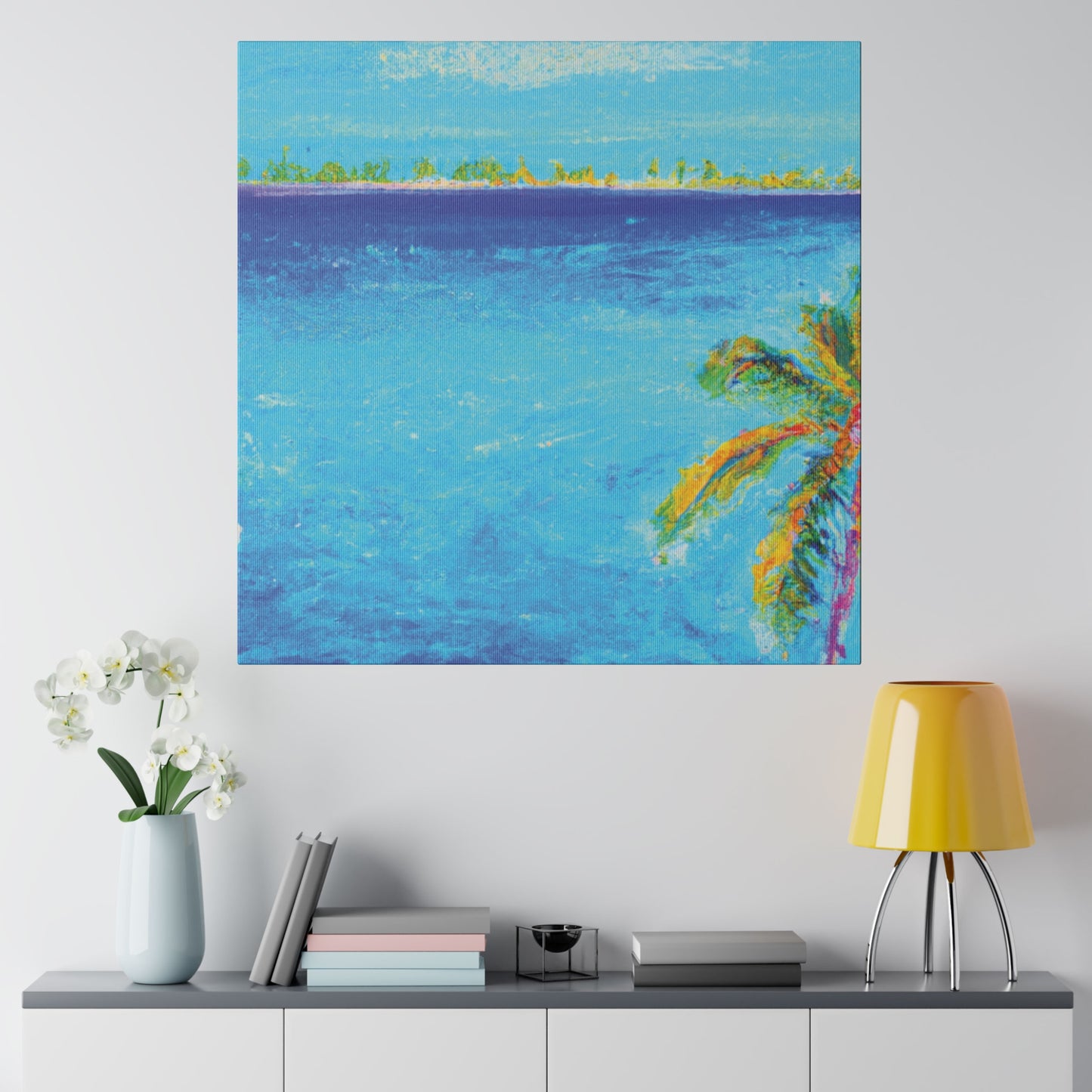 7666Q - Bahamas Ocean Painting Print | Bahamas | Ocean | Beach | Poster | Home Decor | Wall Art | Canvas