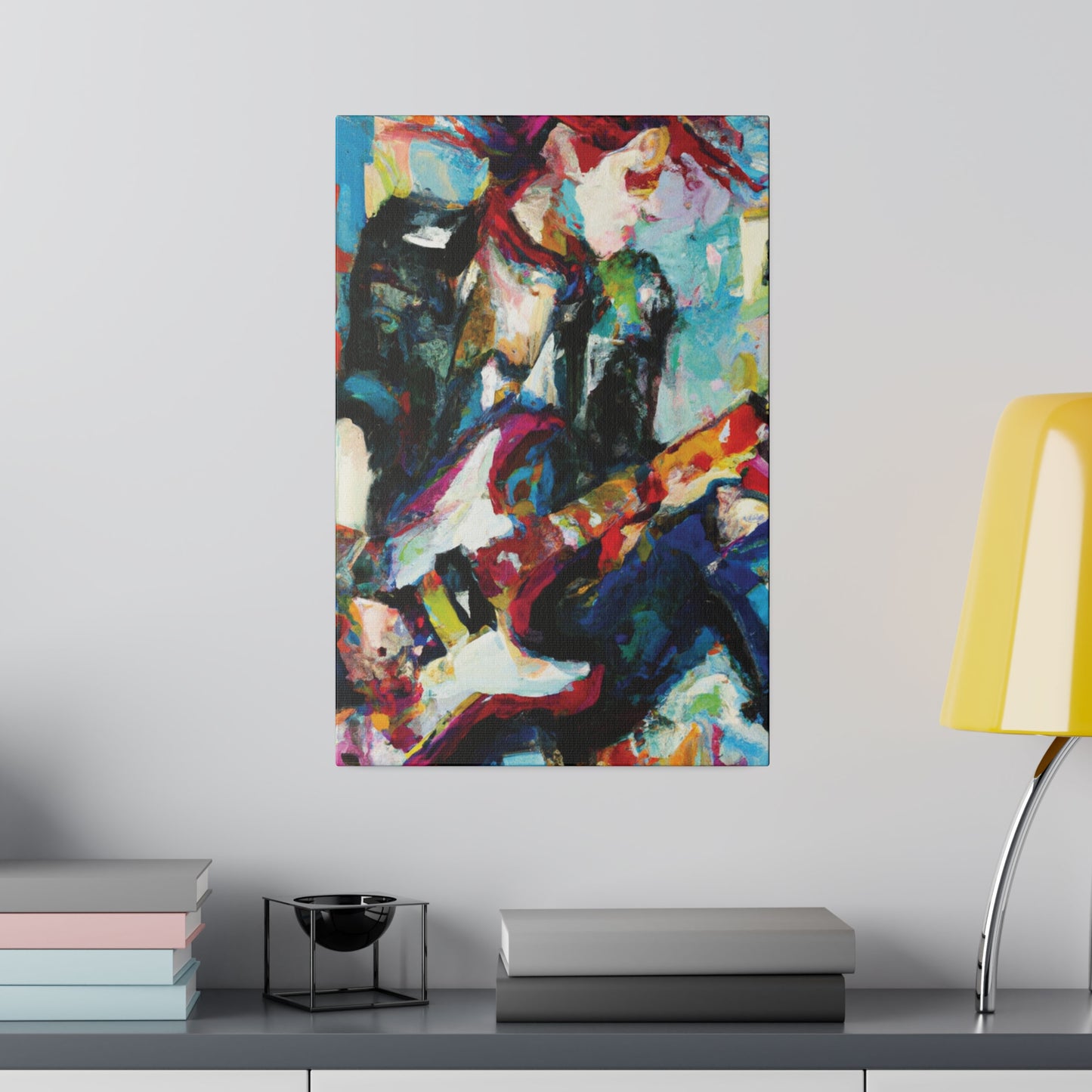 3767O - Rockstar Oil Painting Style Print | Poster | Home Decor | Wall Art | Music Art | Canvas