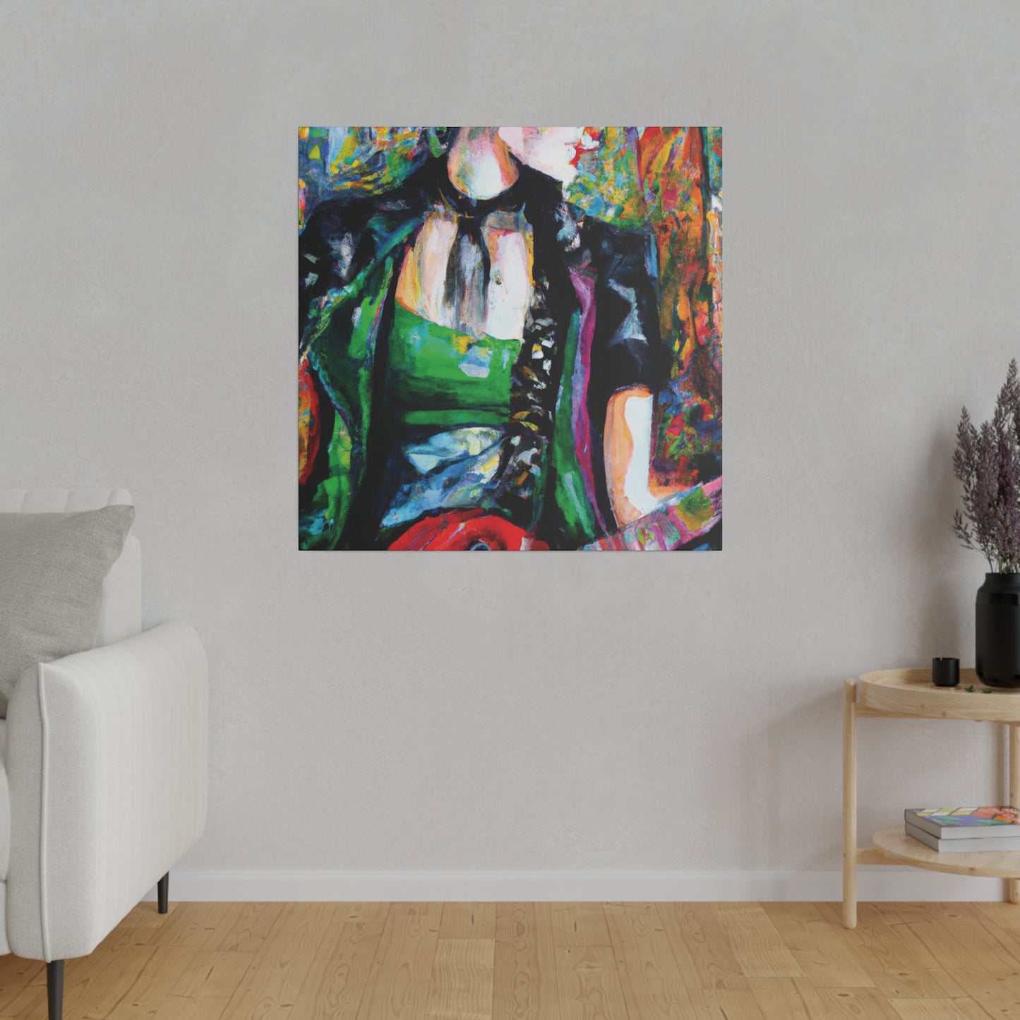 9737J - Rockstar Oil Painting Style Print | Poster | Home Decor | Wall Art | Music Art | Canvas