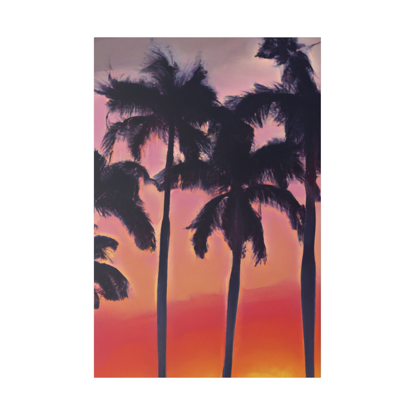 7239V - Miami Beach Sunset Painting Print | Miami | Beach | Sunset | Poster | Home Decor | Wall Art | Canvas