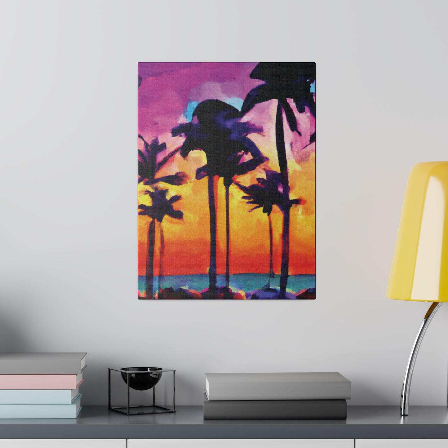9824V - Miami Beach Sunset Painting Print | Miami | Beach | Sunset | Poster | Home Decor | Wall Art | Canvas