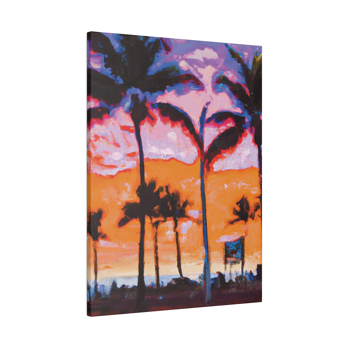 8373X - Miami Beach Sunset Painting Print | Miami | Beach | Sunset | Poster | Home Decor | Wall Art | Canvas