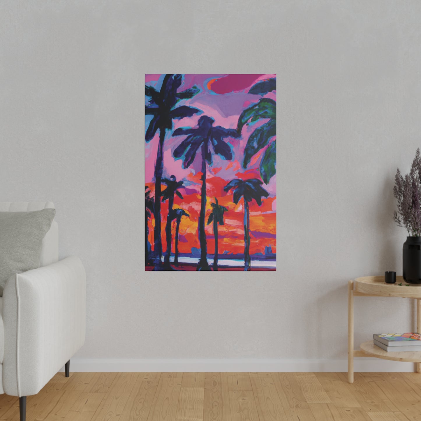 4754Q - Miami Beach Sunset Painting Print | Miami | Beach | Sunset | Poster | Home Decor | Wall Art | Canvas