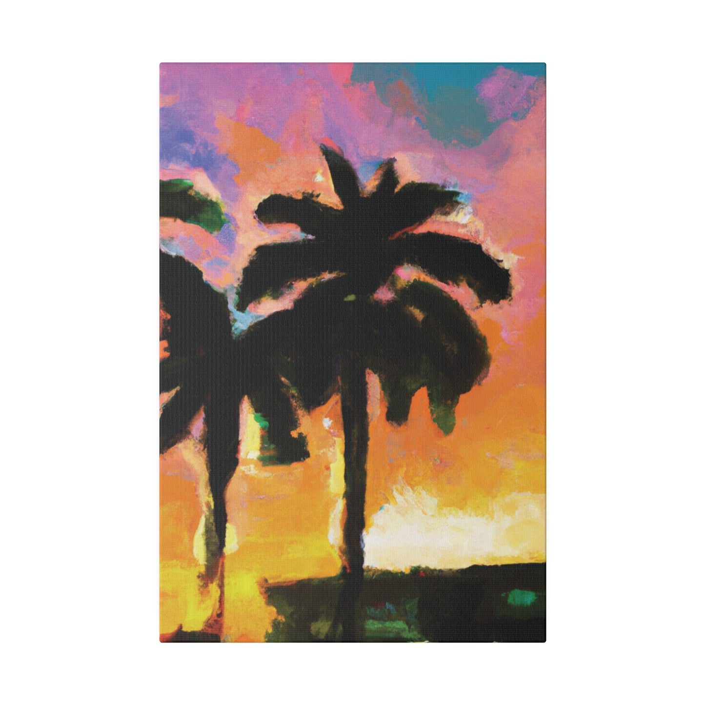 1532W - Miami Beach Sunset Painting Print | Miami | Beach | Sunset | Poster | Home Decor | Wall Art | Canvas