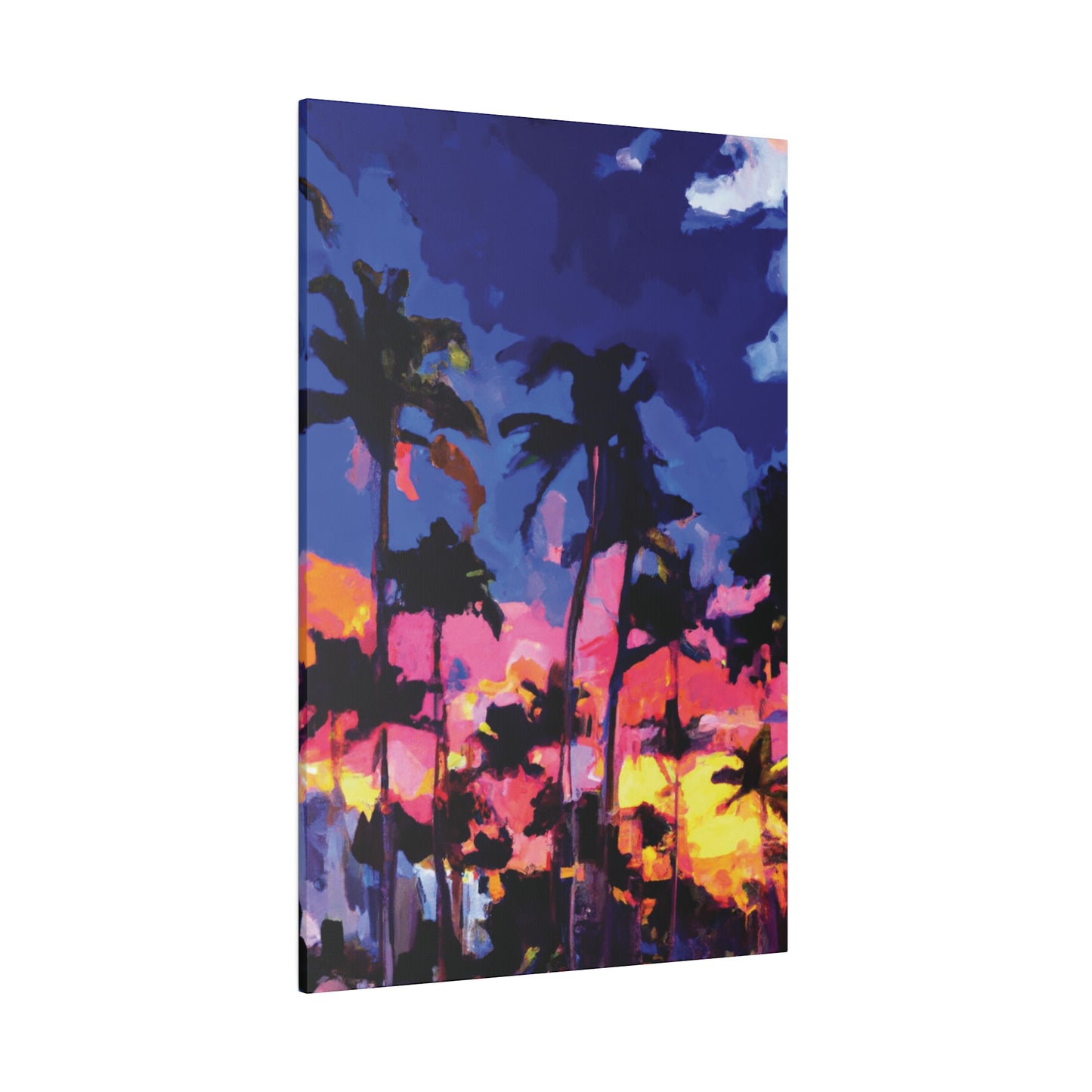 4397K - Miami Beach Sunset Painting Print | Miami | Beach | Sunset | Poster | Home Decor | Wall Art | Canvas