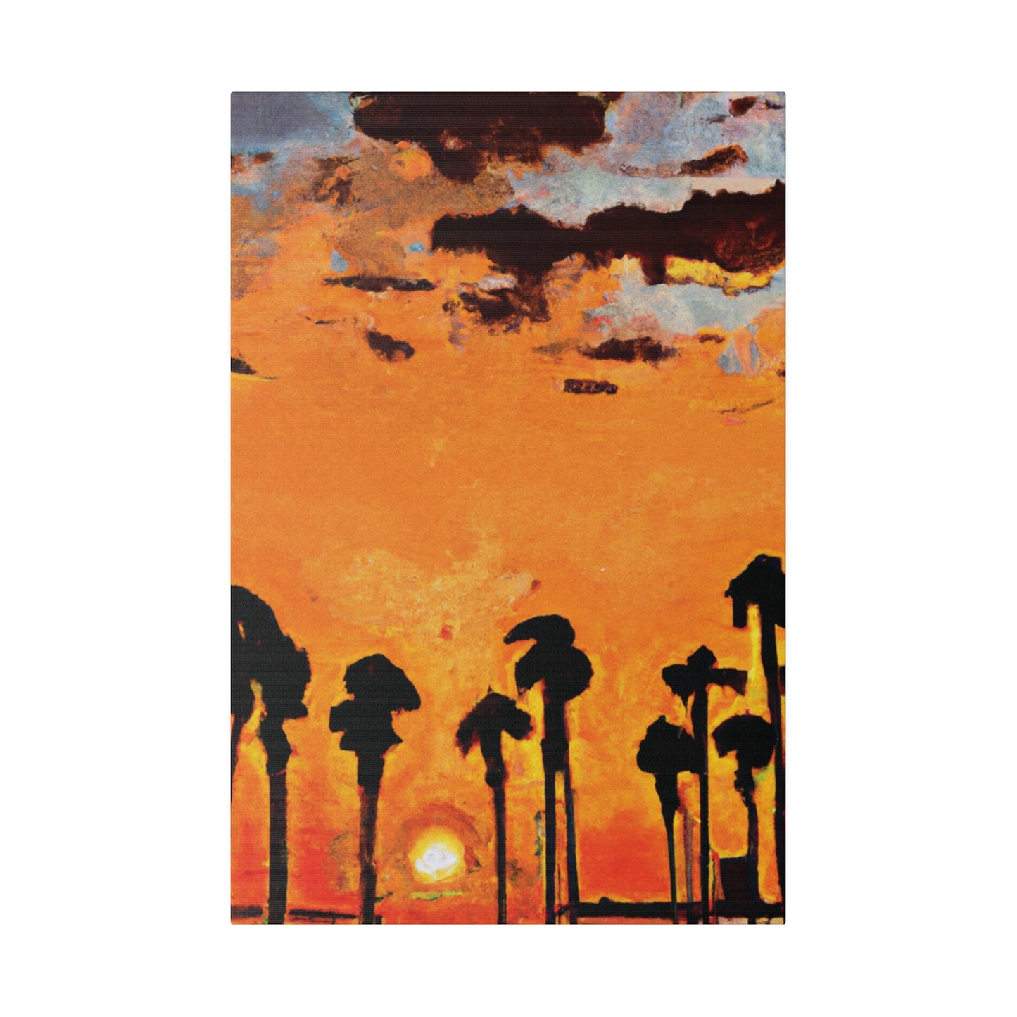 3231S - Miami Beach Sunset Painting Print | Miami | Beach | Sunset | Poster | Home Decor | Wall Art | Canvas