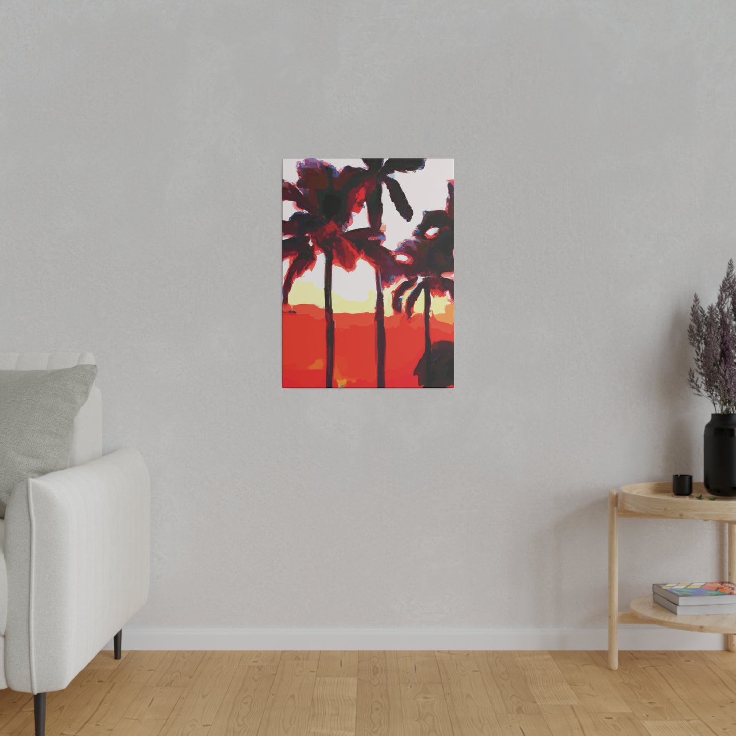 6831K - Miami Beach Sunset Painting Print | Miami | Beach | Sunset | Poster | Home Decor | Wall Art | Canvas