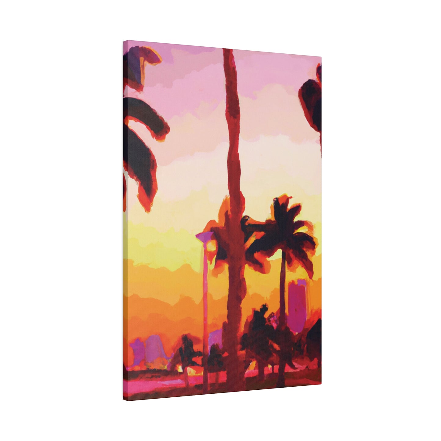 7016Q - Miami Beach Sunset Painting Print | Miami | Beach | Sunset | Poster | Home Decor | Wall Art | Canvas