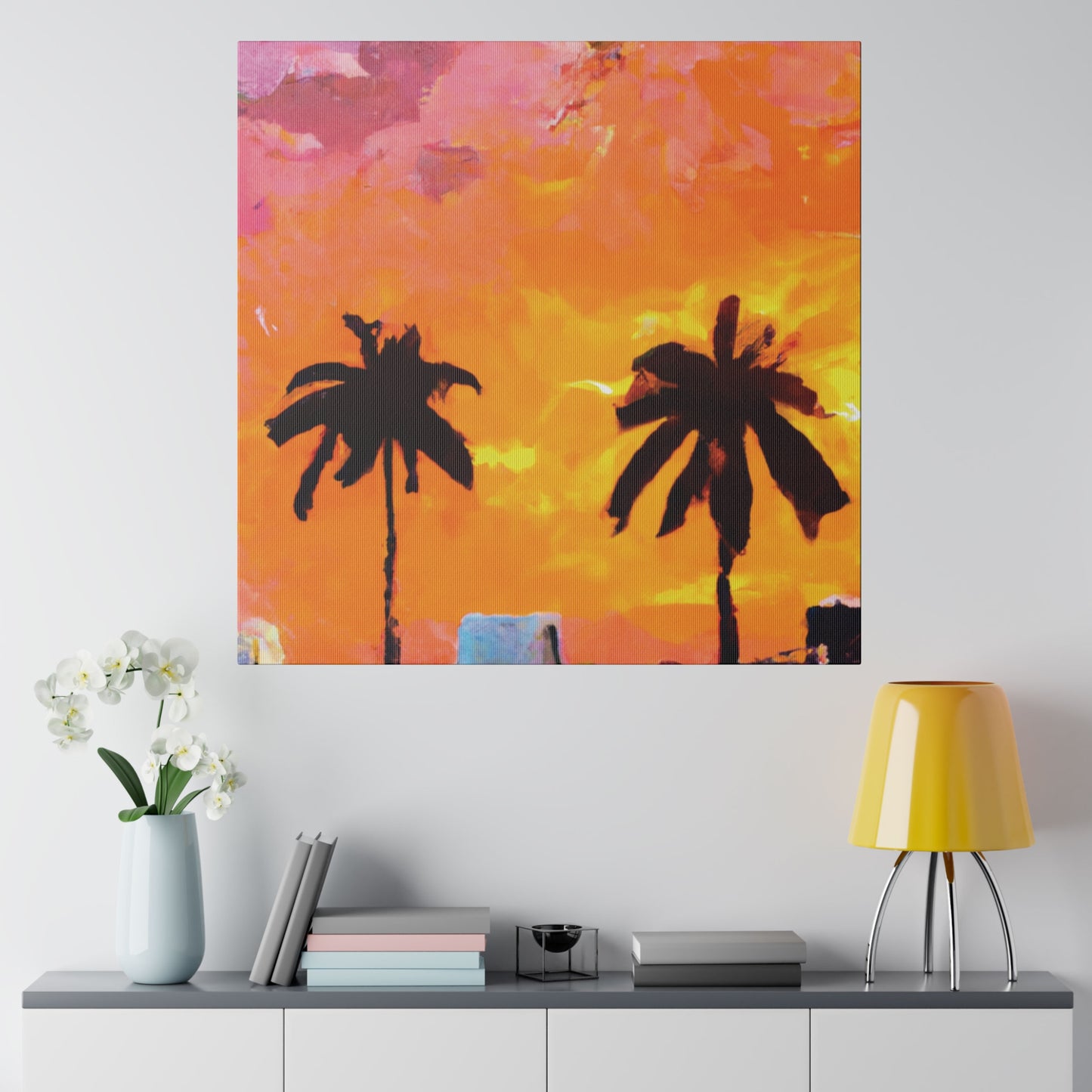 2759A - Miami Beach Sunset Painting Print | Miami | Beach | Sunset | Poster | Home Decor | Wall Art | Canvas