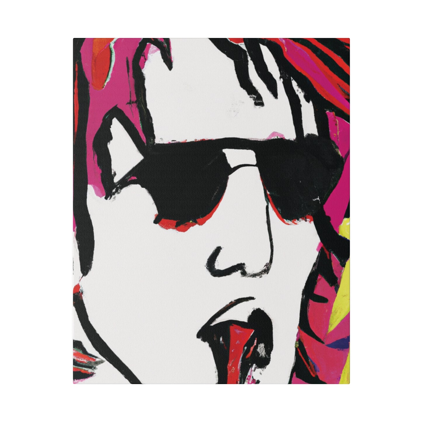 5233X - Rockstar Painting Print | Face | Abstract | Poster | Home Decor | Wall Art | Music Art | Canvas