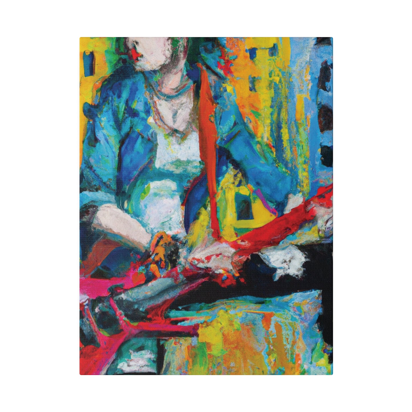 845K - Rockstar Oil Painting Style Print | Poster | Home Decor | Wall Art | Music Art | Canvas