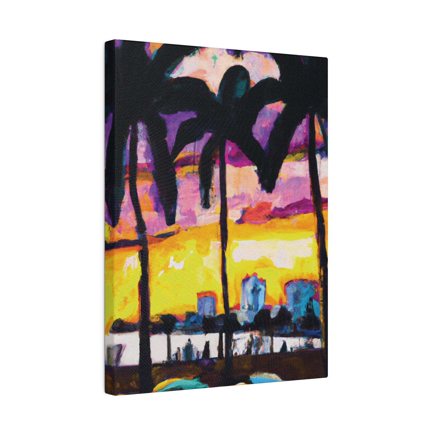 5162A - Miami Beach Sunset Painting Print | Miami | Beach | Sunset | Poster | Home Decor | Wall Art | Canvas