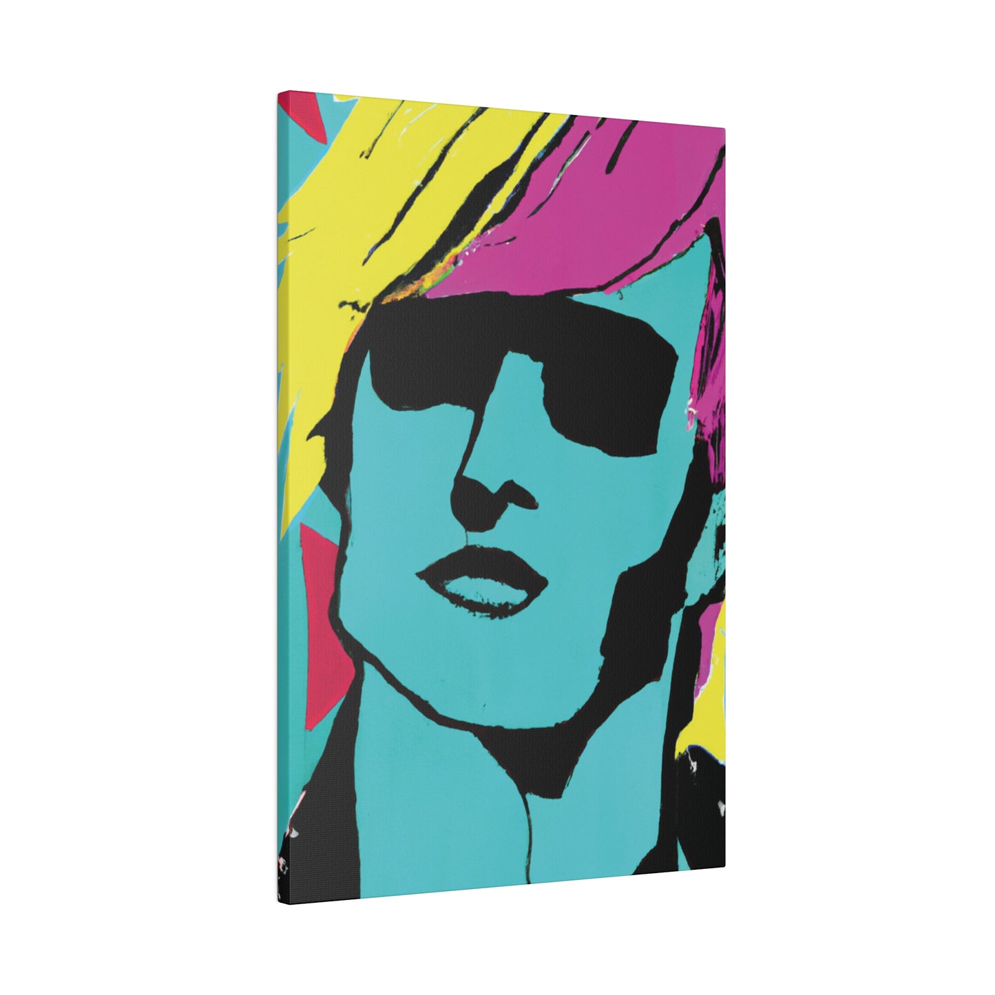 8753H - Rockstar Painting Print | Face | Abstract | Poster | Home Decor | Wall Art | Music Art | Canvas
