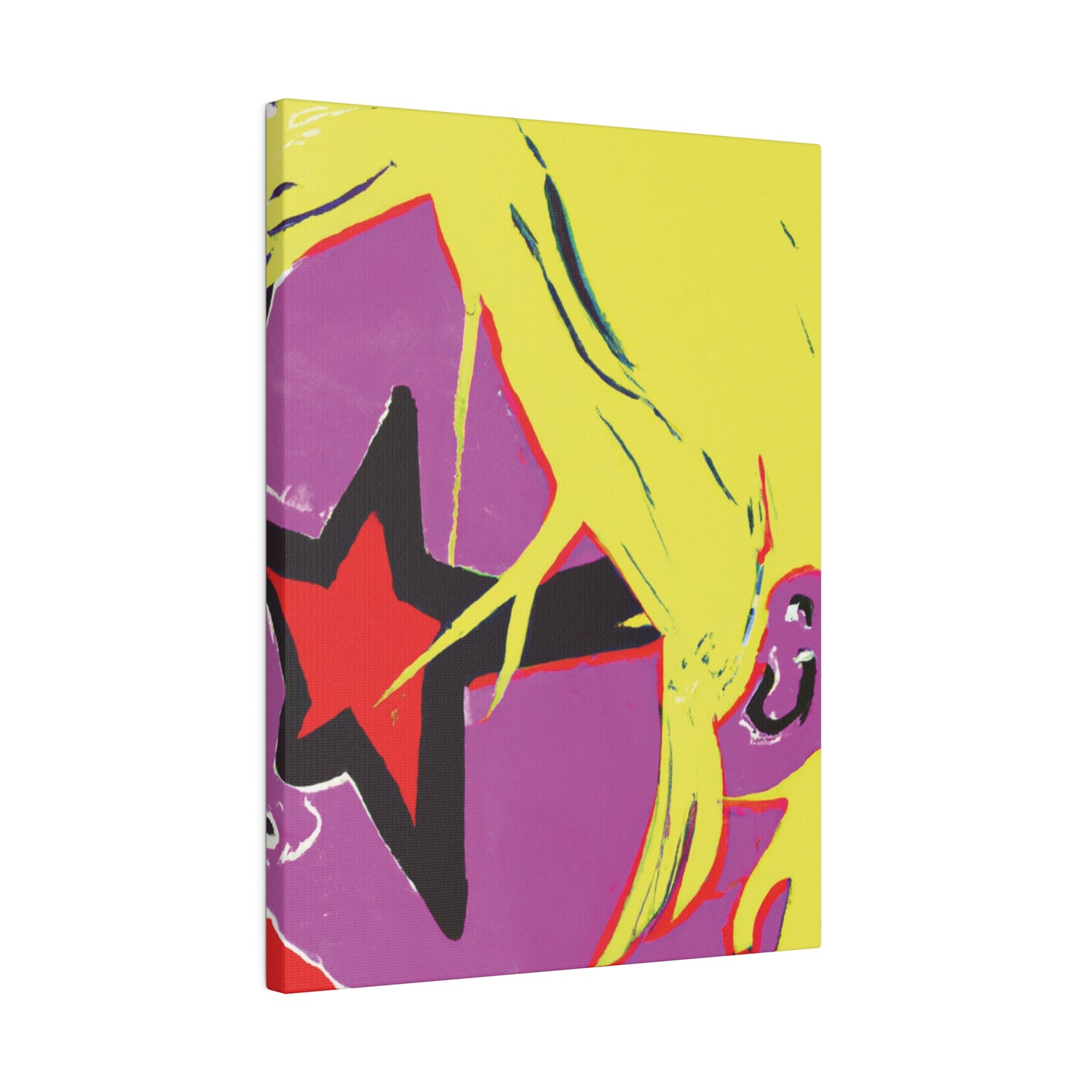 938K - Rockstar Painting Print | Face | Abstract | Poster | Home Decor | Wall Art | Music Art | Canvas