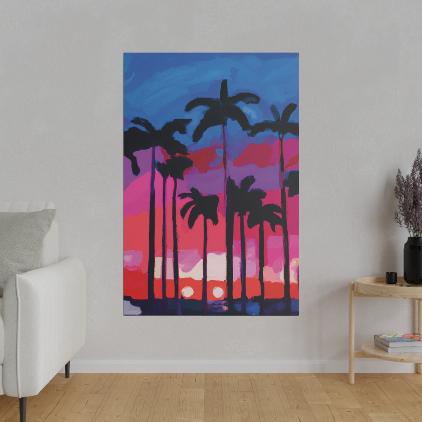 7245Y - Miami Beach Sunset Painting Print | Miami | Beach | Sunset | Poster | Home Decor | Wall Art | Canvas