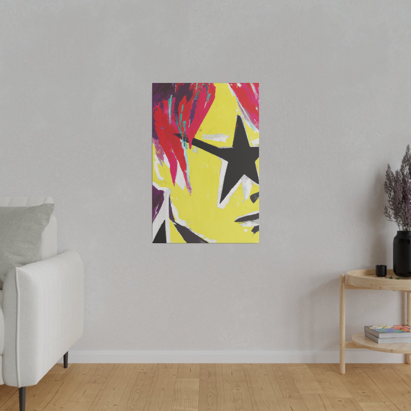 8768M - Rockstar Painting Print | Face | Abstract | Poster | Home Decor | Wall Art | Music Art | Canvas