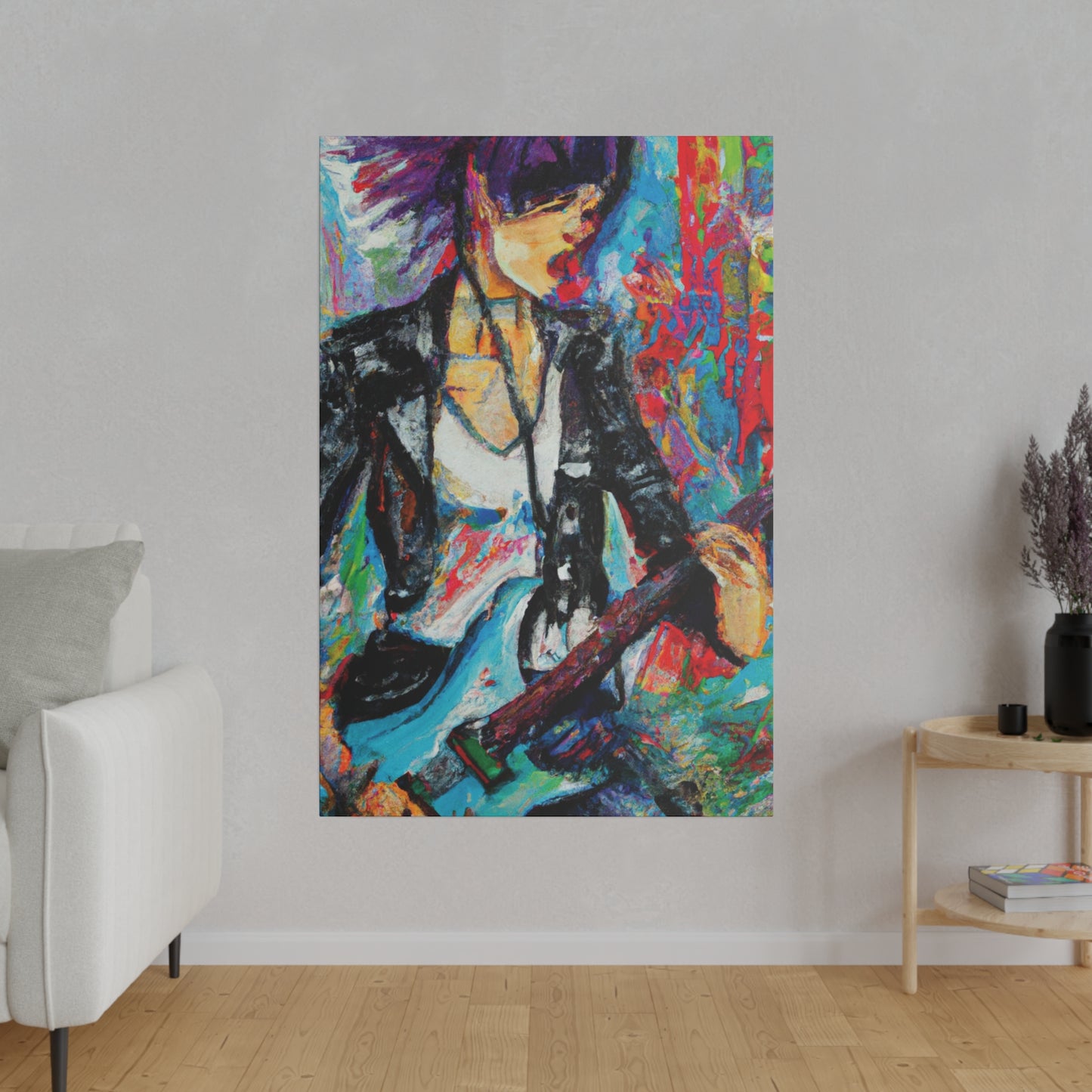 3492Z - Rockstar Oil Painting Style Print | Poster | Home Decor | Wall Art | Music Art | Canvas