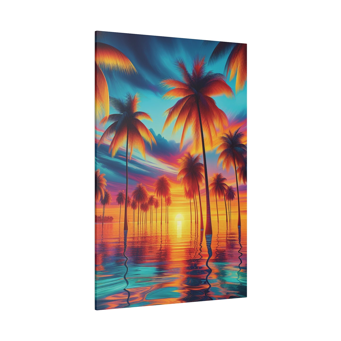 8235F - Miami Beach Sunset Painting Print | Miami | Beach | Sunset | Poster | Home Decor | Wall Art | Canvas