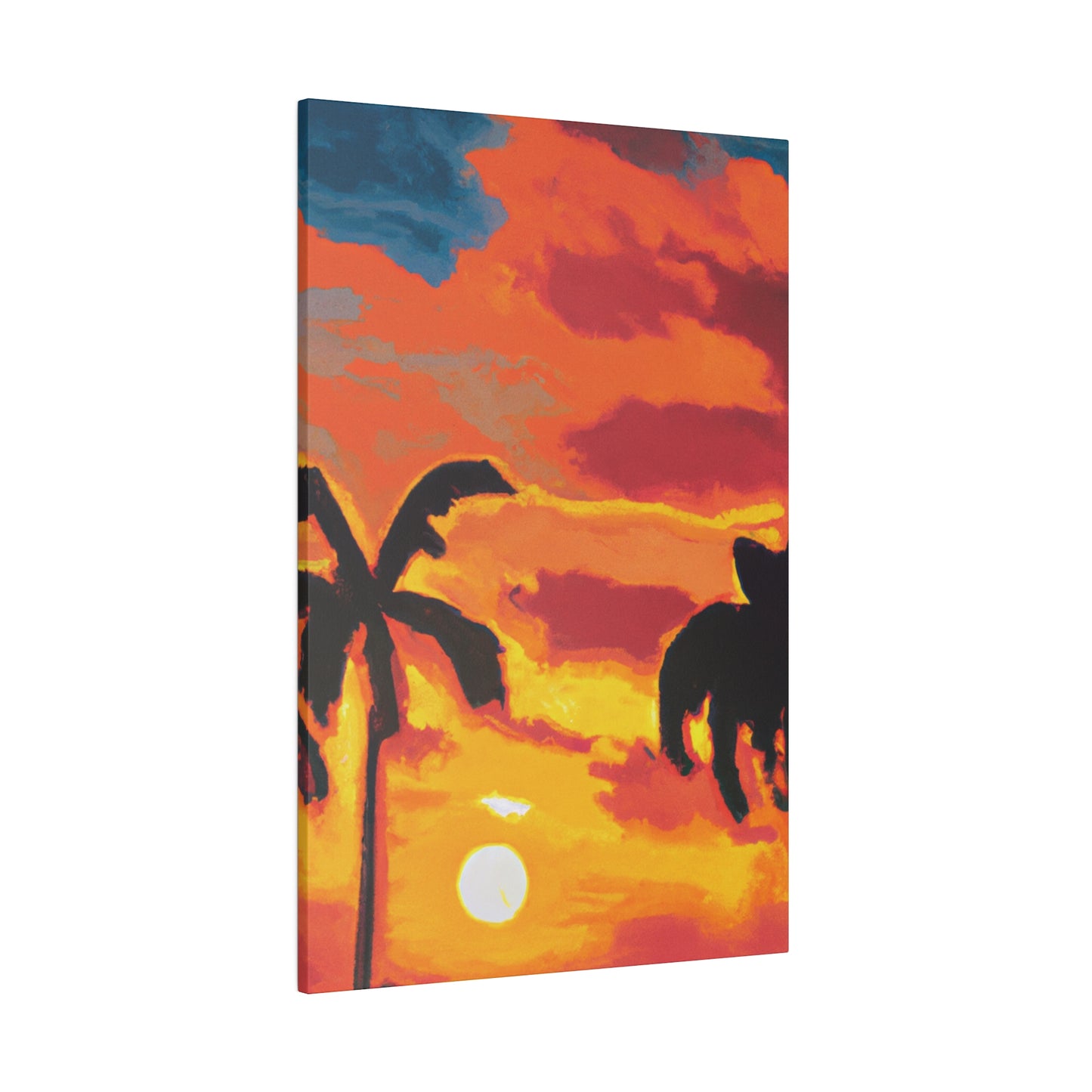 497L - Miami Beach Sunset Painting Print | Miami | Beach | Sunset | Poster | Home Decor | Wall Art | Canvas