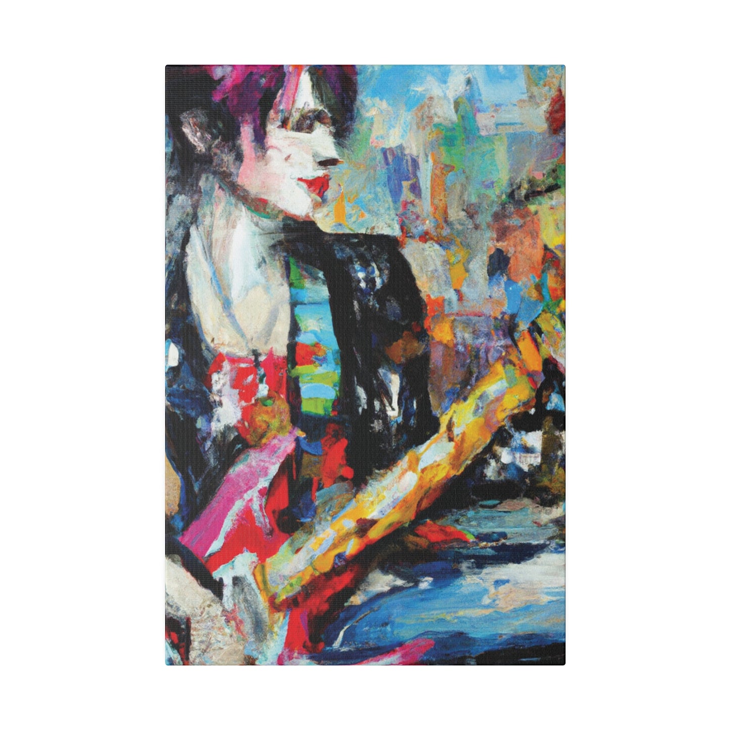 8162K - Rockstar Oil Painting Style Print | Poster | Home Decor | Wall Art | Music Art | Canvas