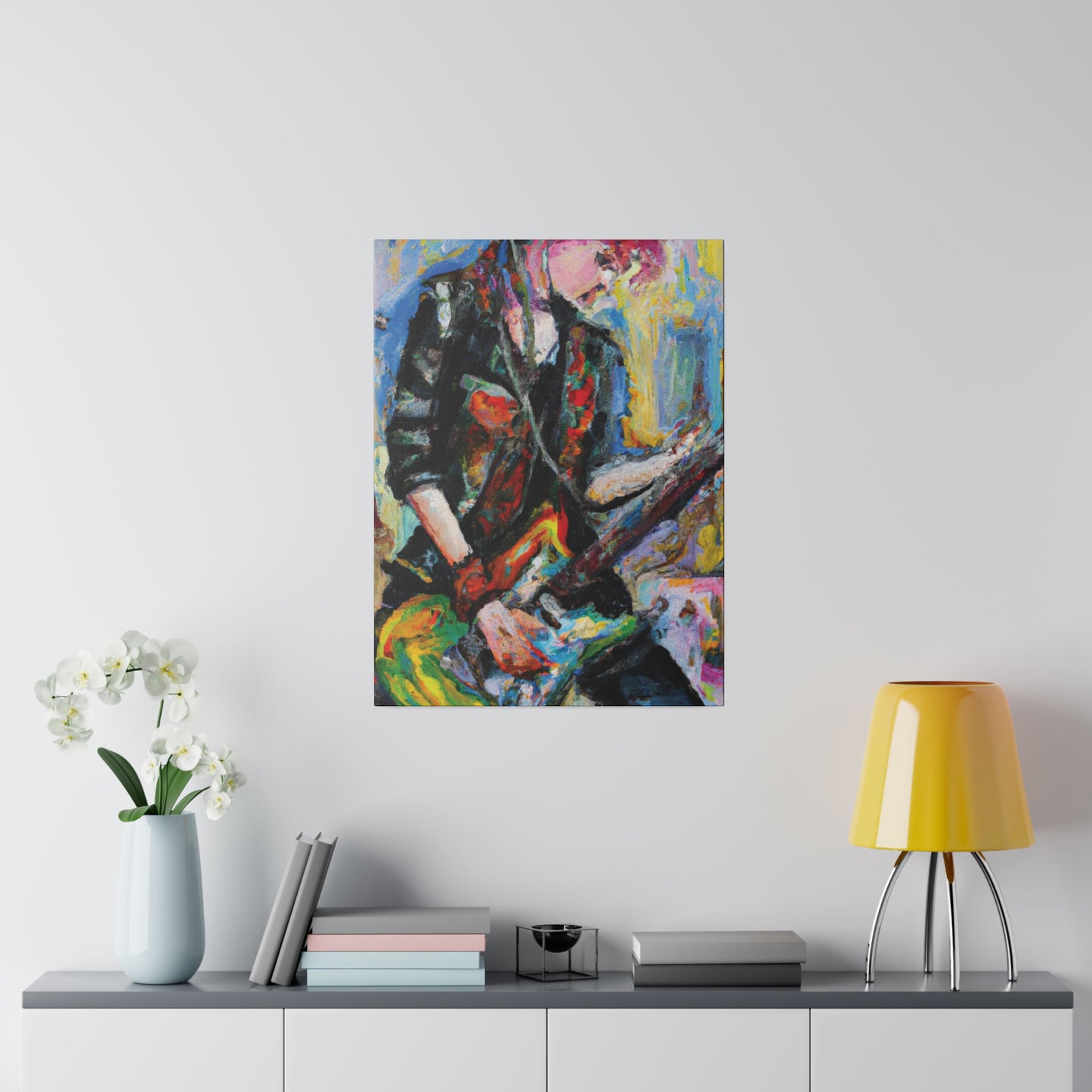 4658Z - Rockstar Oil Painting Style Print | Poster | Home Decor | Wall Art | Music Art | Canvas